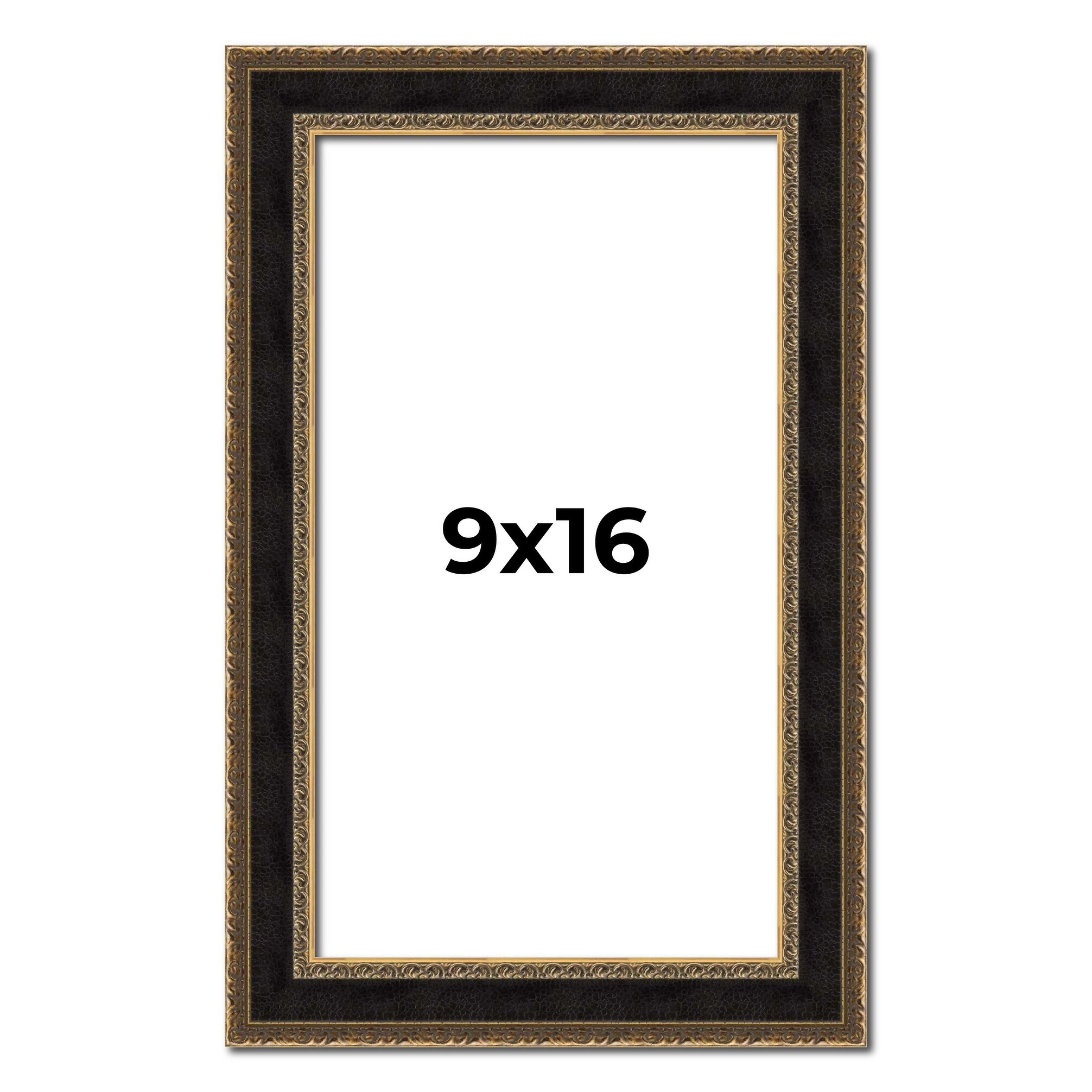 9x16 Frame Gold Antique Vintage Sold Wood Picture Frame | 1.75 Inch