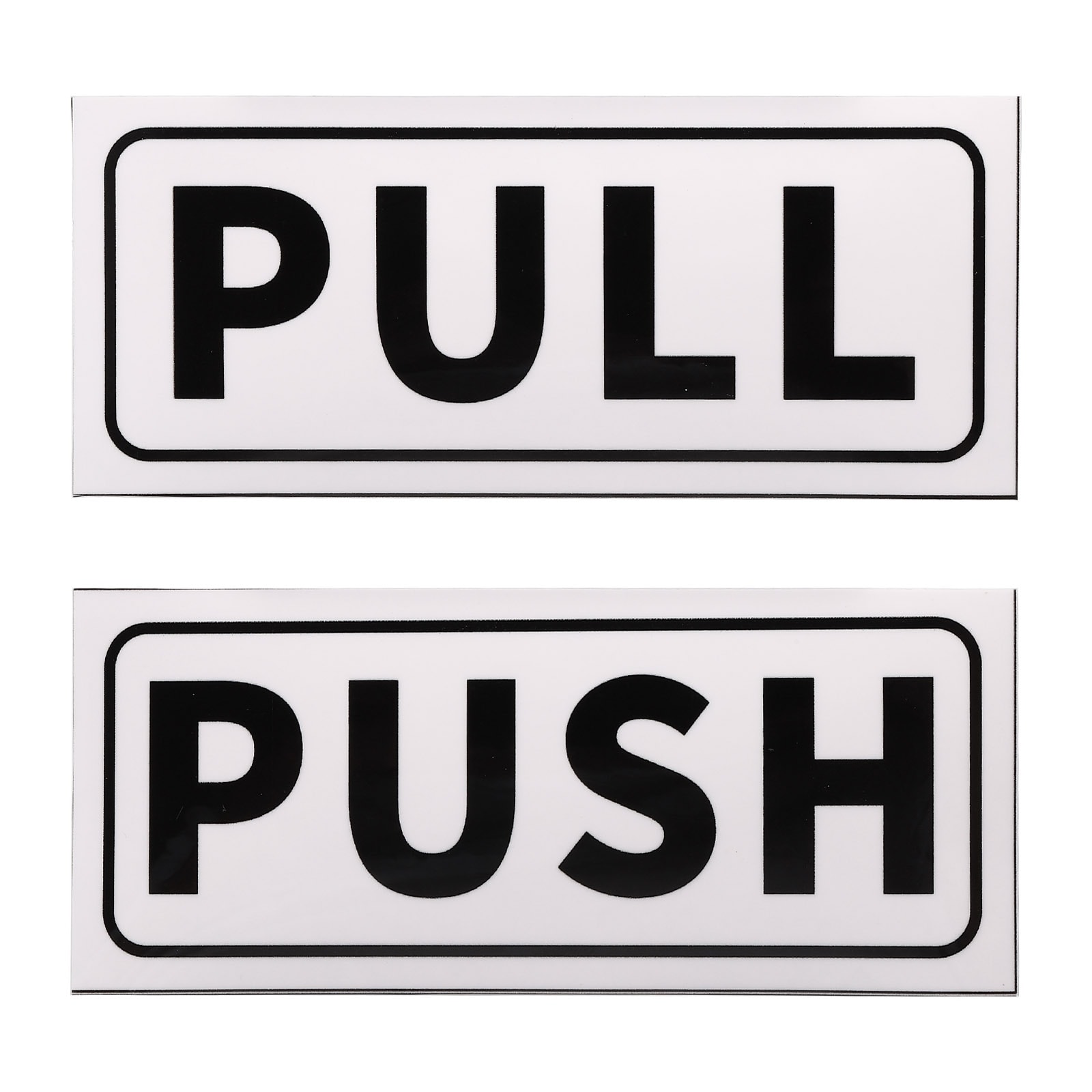 1Set Push Pull Door Sign 2x5 PVC Adhesive Horizontal Pull Push Sticker  Golden