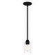 preview thumbnail 5 of 6, Acacia 1-Light Matte Black Mini Pendant