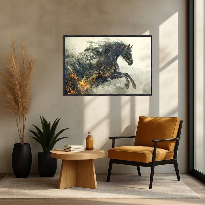 Horse No 15 by Rafal Kulik Framed Canvas Wall Art Print