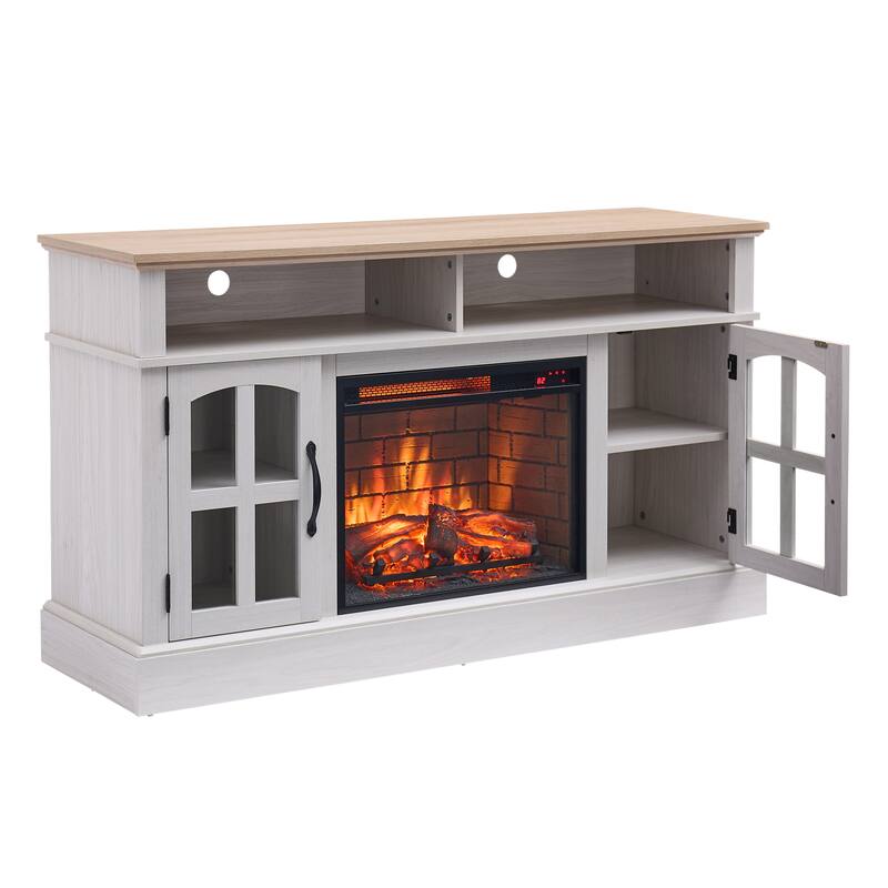 Fireplace TV Stand, Entertainment Center for TVs up to 70 Inch