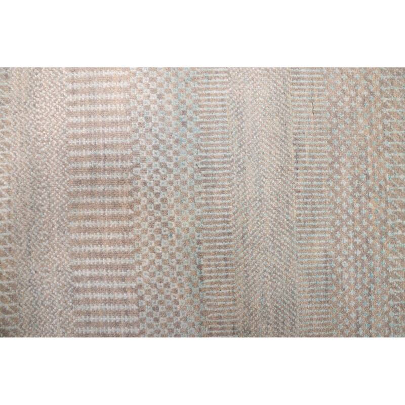 ECARPETGALLERY Hand-knotted Finest Silk Shadow Aqua Silk, Wool Rug - 8'0 x 10'3