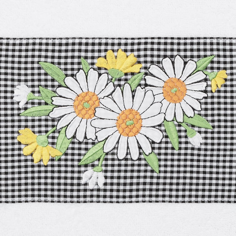 Authentic Hotel and Spa 100% Turkish Cotton Daisy Embellished Bath Towel