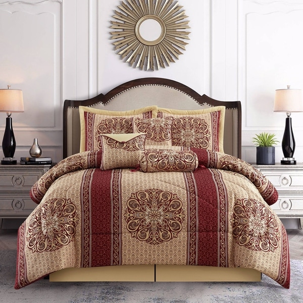 Nanshing Prince 7 Piece Elegant Medallion Comforter Set - On Sale