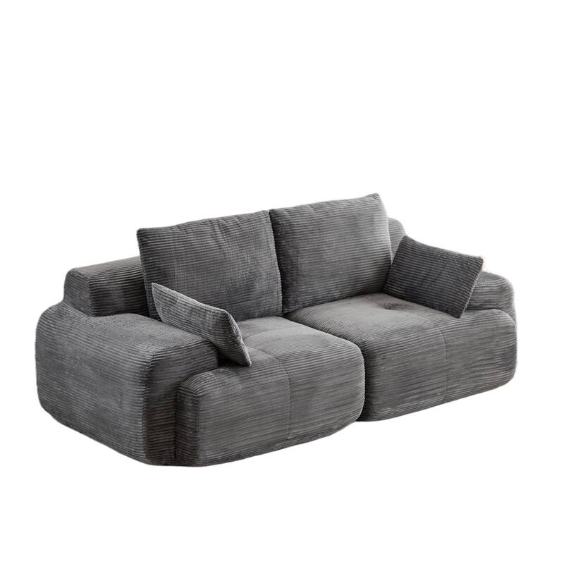 Featured Loveseat Sofa Couch with Throw Pillows, 2 Seater Large Sectional Sofa Couches for Living Room