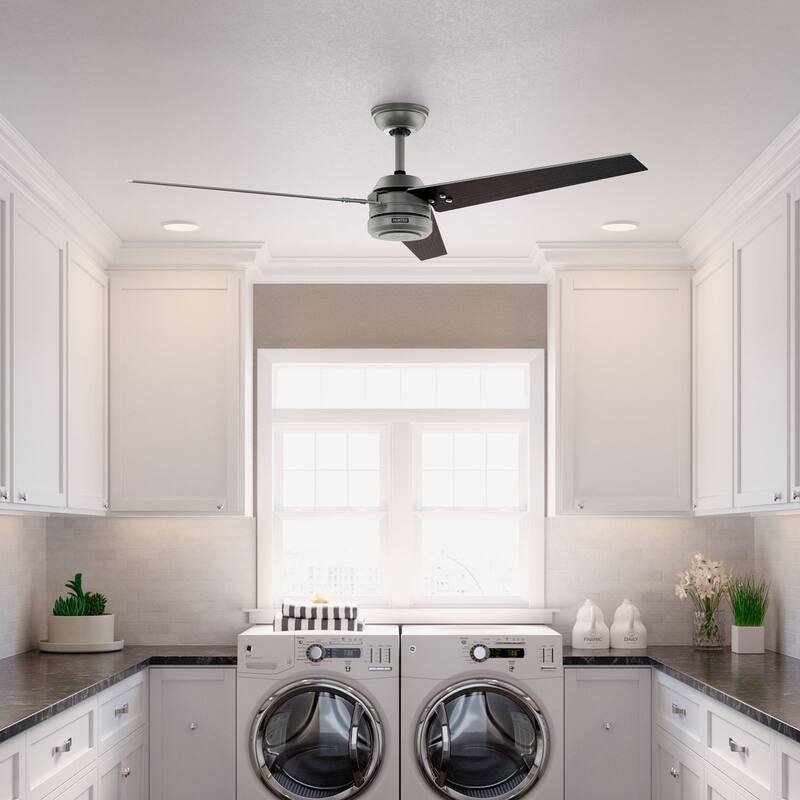 Hunter 60" Cassius ENERGY STAR® Ceiling Fan and Wall Control - Damp Rated - Farmhouse, Transitional, Industrial, Casual