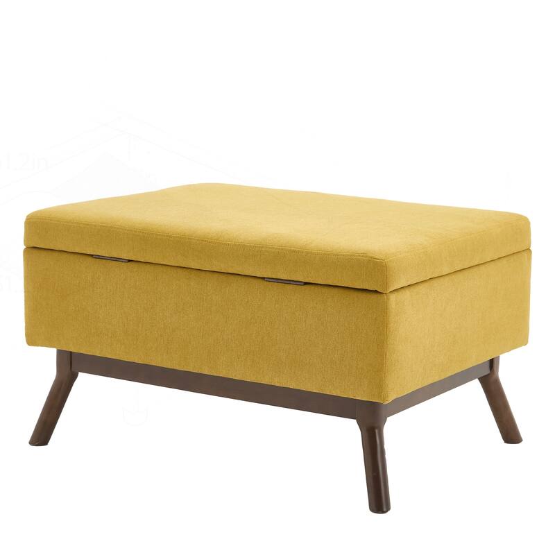 Versatile Mid-century Modern Storage Ottoman for Various Rooms and Purposes