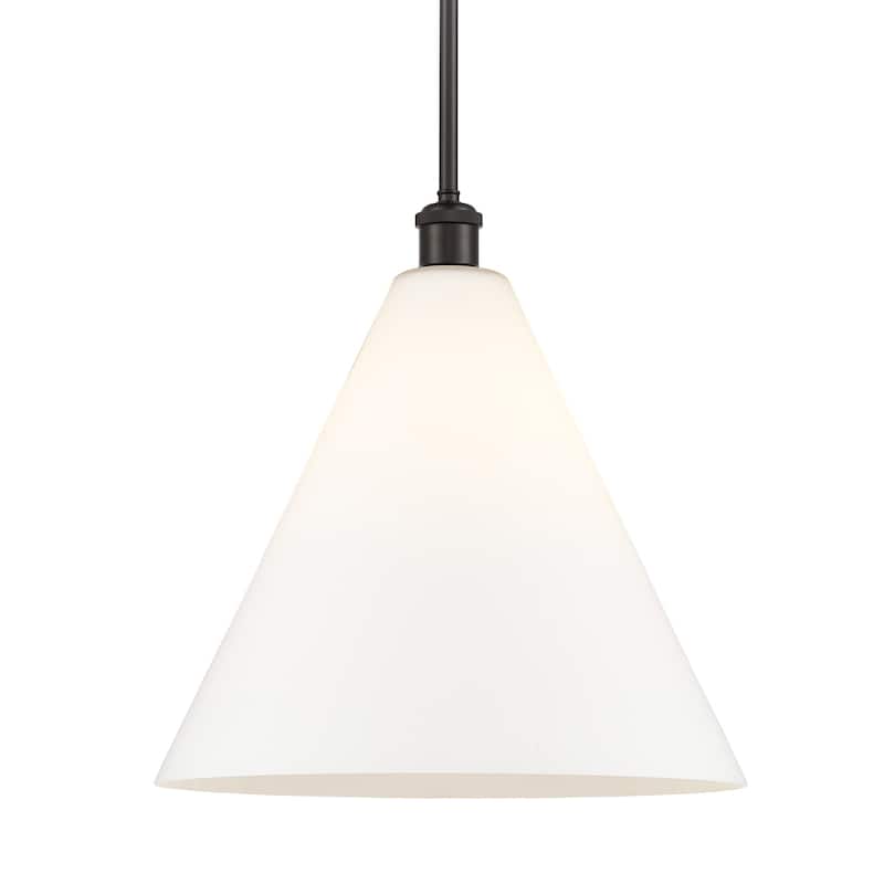 Innovations Lighting 516-1S-17-16 Berkshire Pendant Berkshire 16" Wide - Oil Rubbed Bronze / Matte White