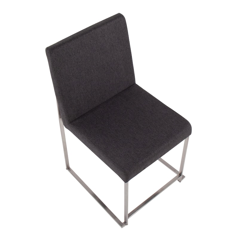 Silver Orchid Forrest High Back Stainless Steel Dining Chair (Set of 2)