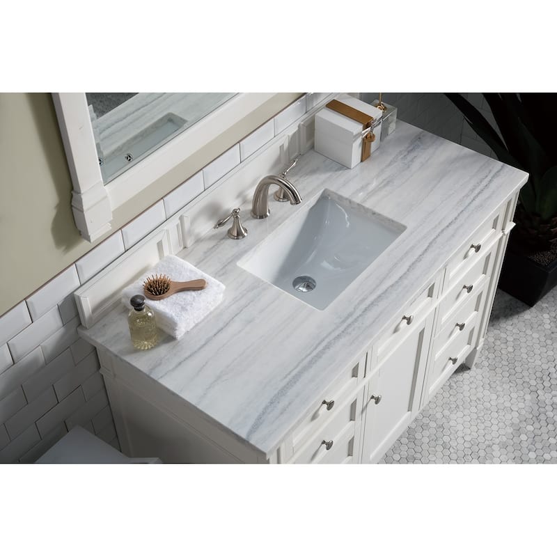 James Martin Vanities Brittany 48" Single Vanity, Bright White