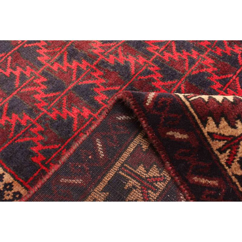 ECARPETGALLERY Hand-knotted Teimani Red Wool Rug - 3'0 x 4'8