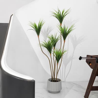 Artificial Plants, 6 Ft Dracaena Tree Faux Plants Indoor Outdoor Decor