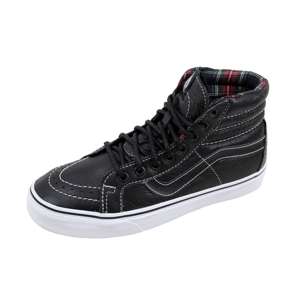 leather black vans size 6