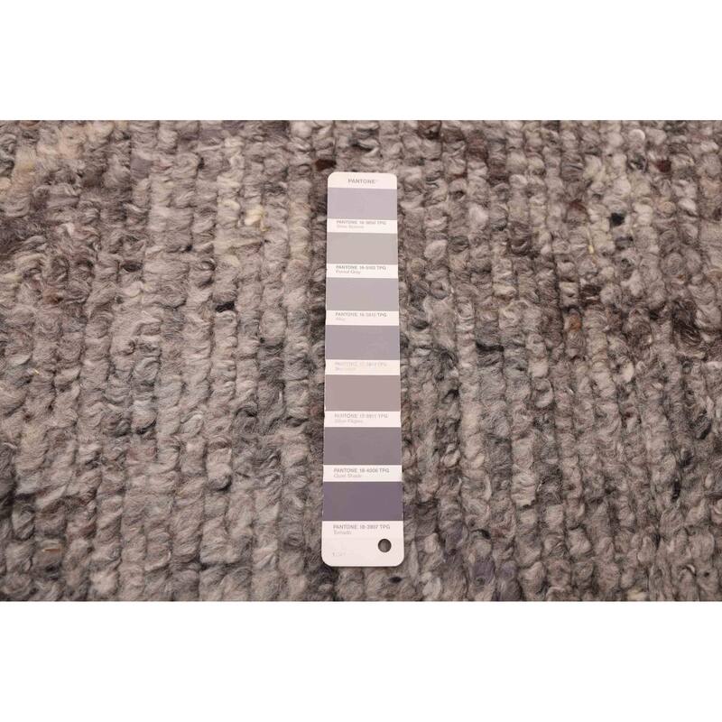 ECARPETGALLERY Hand-knotted Tangier Grey Wool Rug - 8'2 x 10'0