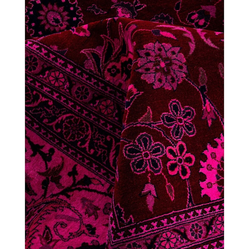 Overdyed, One-of-a-Kind Hand-Knotted Area Rug - Pink - 12' 0" x 16' 10"