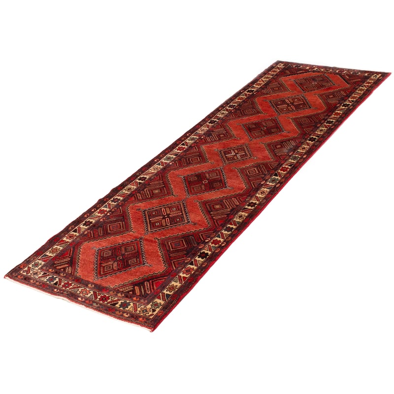 ECARPETGALLERY Hand-knotted Andelz Copper Wool Rug - 3'7 x 10'6