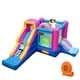 preview thumbnail 1 of 8, Gymax Inflatable Bounce House w/Slides Jumping Area Climbing Wall 750W Kids