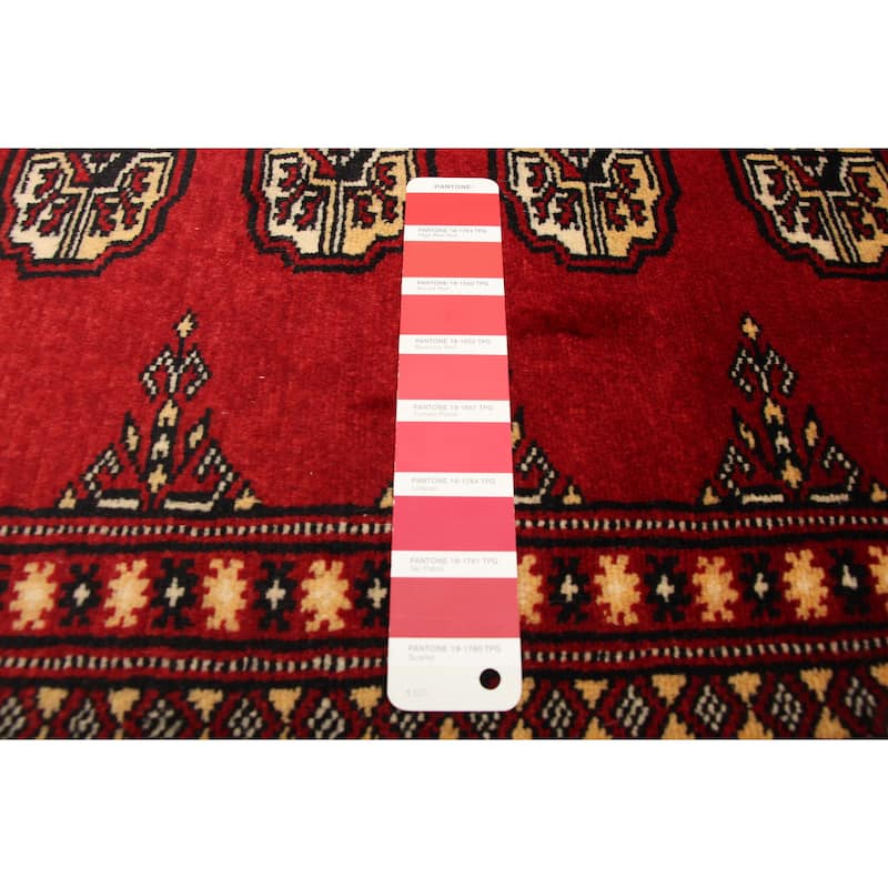 ECARPETGALLERY Hand-knotted Finest Peshawar Bokhara Red Wool Rug - 2'0 x 3'1
