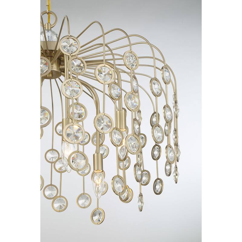 Savoy House 1-3598-6 Irina 6 Light 26" Wide Crystal Abstract