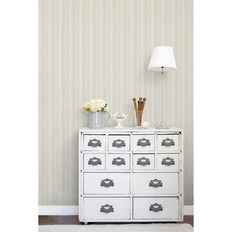Galerie Wallcoverings Smart Stripes 2 Pinstripe Stripe Vinyl on Non-Woven Matte Wallpaper Roll