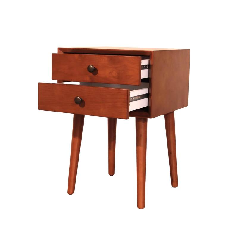 Small Side Table End Table with Storage Drawers, Simple Storage Cabinet Seadrift Nightstand Coffee Table Corner Table