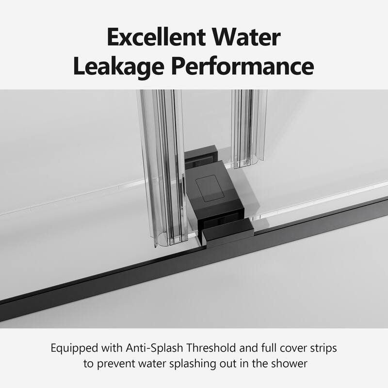56-60 inches W *76 inches H Frameless Double Sliding