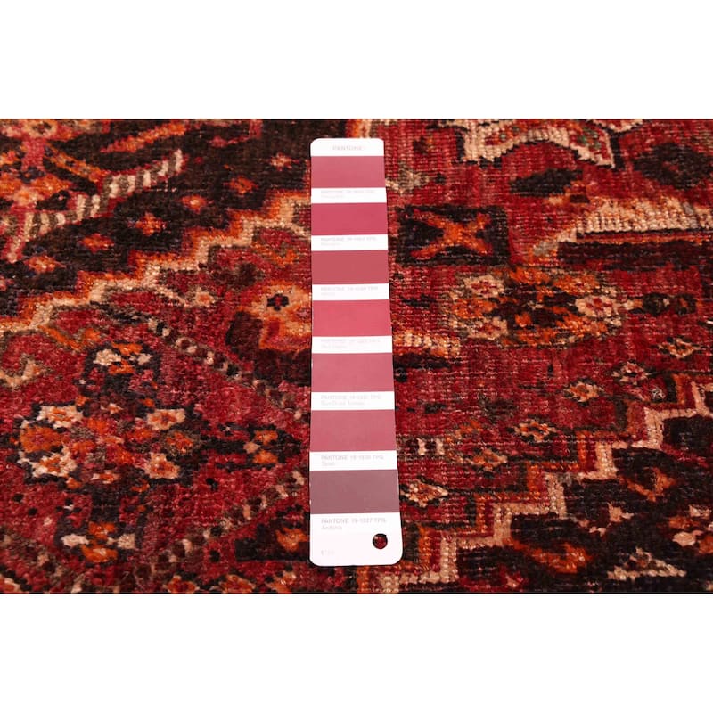 ECARPETGALLERY Hand-knotted Melis Vintage Dark Red Wool Rug - 3'7 x 7'3