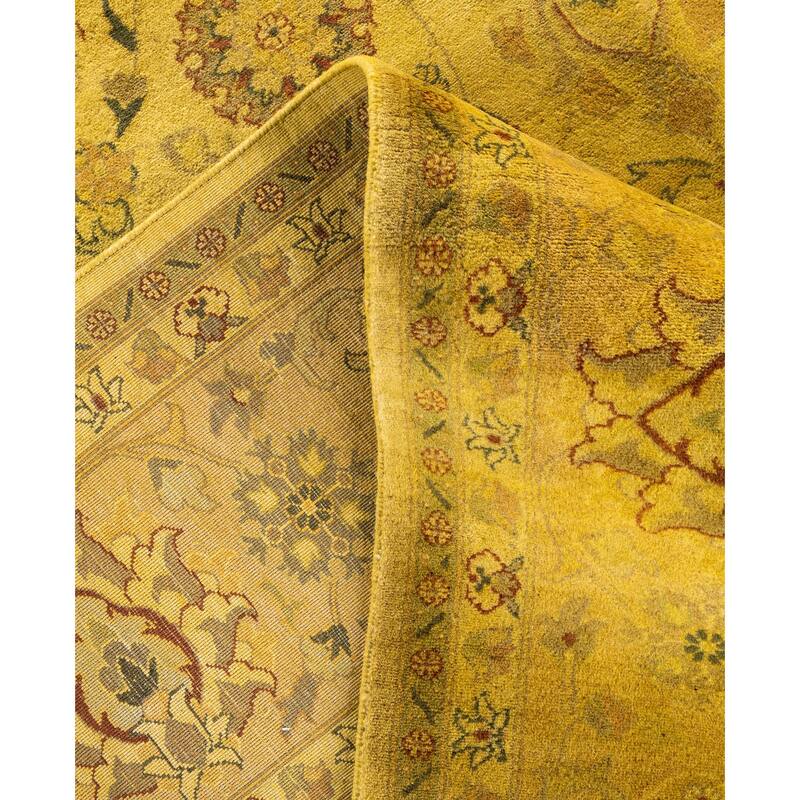 Overdyed One-of-a-Kind Hand-Knotted Area Rug - Yellow - 8' 0" x 10' 3"