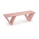 preview thumbnail 10 of 12, Wood Backless Bench, Modern style L 54" x15" deep x 17" Tall Dusty Rose