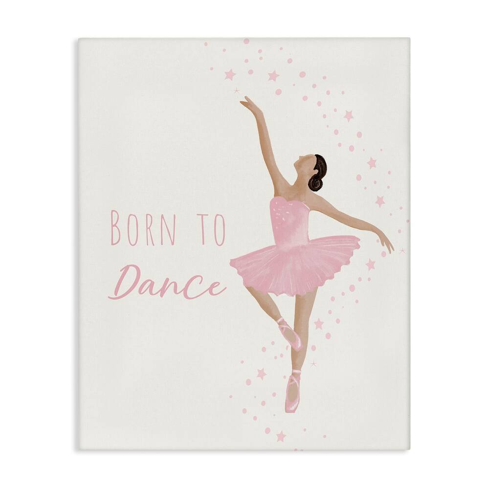 Stupell Born To Dance Ballerina Canvas Wall Art Design By Chen Alyesh