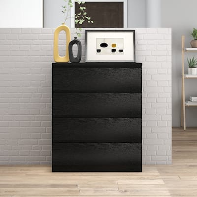 4 Drawer Dresser,Modern Storage Chest of Drawers,31.5In Dresser with Handle-Free Design,Closet Chests Organizer