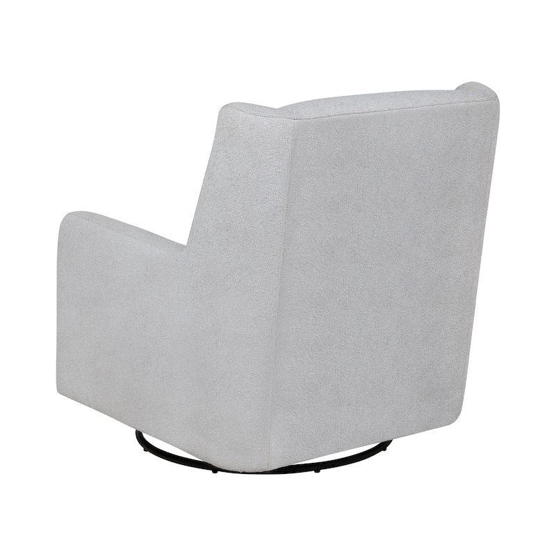 Boucle Upholstered Swivel Glider Chair