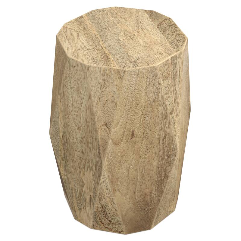 WYNDENHALL Saber 15" Wide Solid Mango Contemporary End Table in Natural & Assembled