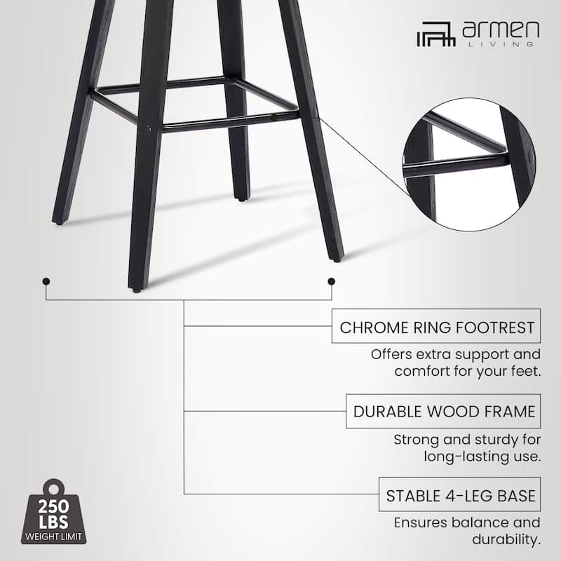 Tyler Mid-Century Swivel Bar Stool, Upholstered Counter Height Chair with Bentwood Legs