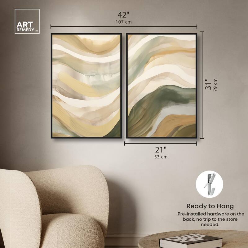 Dunes of Time I Canvas Set of 2 by Art Remedy