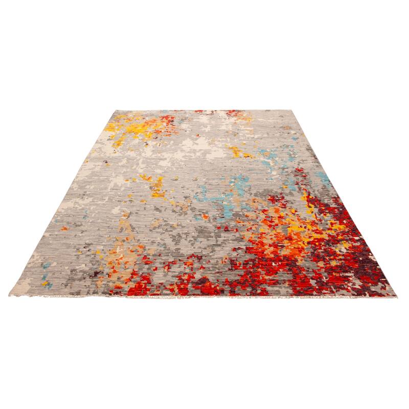 ECARPETGALLERY Hand-knotted Mystique Grey Wool Rug - 10' 3" x 14'