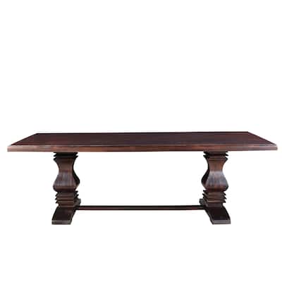 Maliyah Pedestal Dining Table 76"-Brown - 76"L X 42"W x30" H