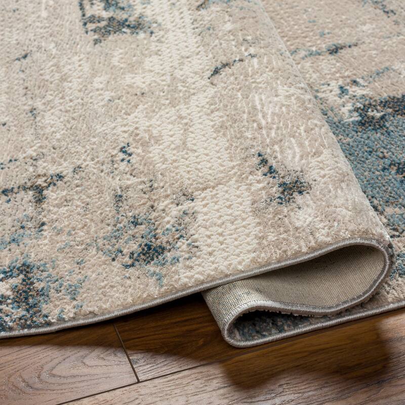 Livabliss Perugia Distressed Color Block Area Rug