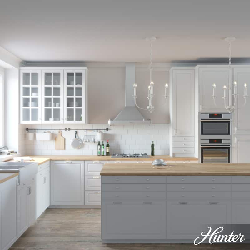 Hunter Southcrest Chandelier - Entry, Dining Table, Kitchen Island - Farmhouse, Transitional, Candle