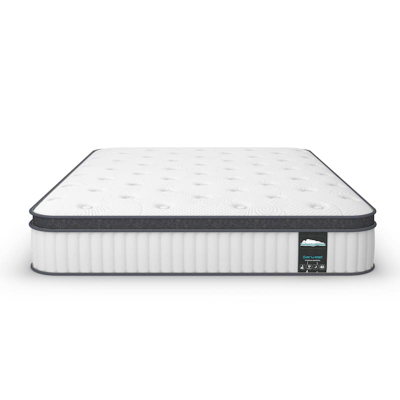 12-Inch Hybrid Memory Foam Pocket Spring Mattress - White
