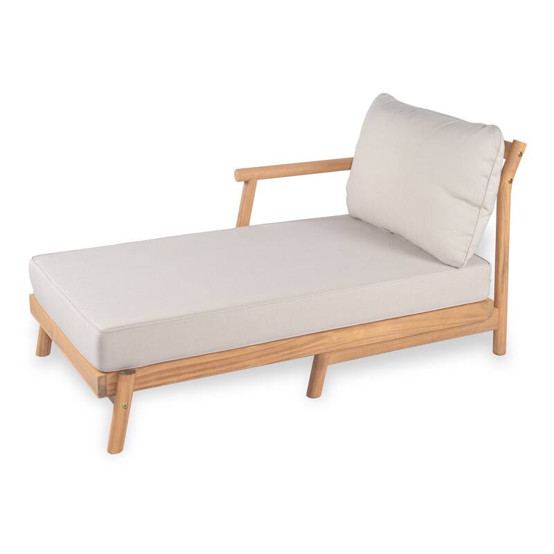 Christopher Knight Home - Delano Outdoor Acacia Wood L-Shaped Sectional Set