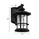 Black Plug-in Outdoor Wall Lantern Sconce Porch Light With Clear Glass(2-Pack)