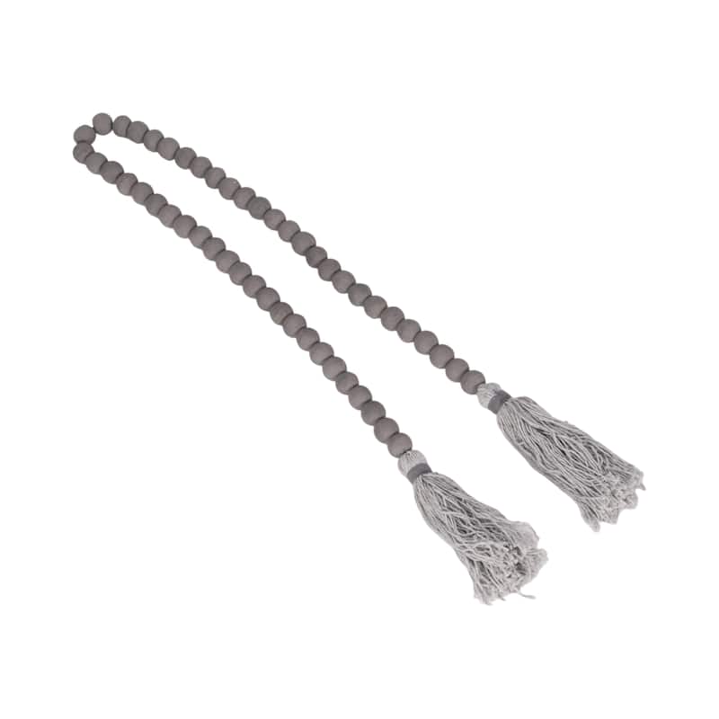 45"Lx1" Diameter Wood Beads, Bohemian Macrame Wall Decor and Home Accent for Living Rooms, Bedrooms - 45" x 1" x 1"