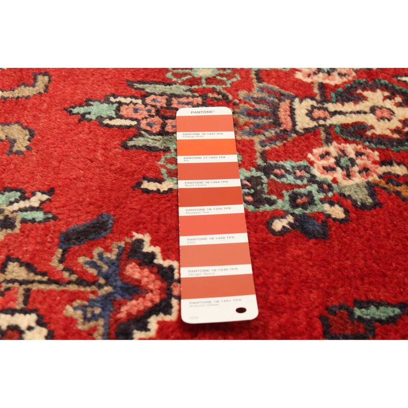 ECARPETGALLERY Hand-knotted Andelz Red Wool Rug - 3'6 x 9'6