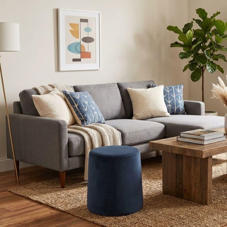 HomePop Organic Shape Ottoman