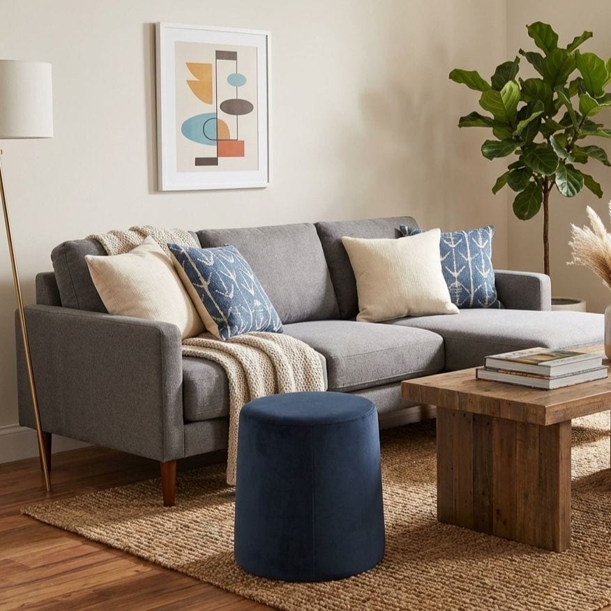HomePop Organic Shape Ottoman