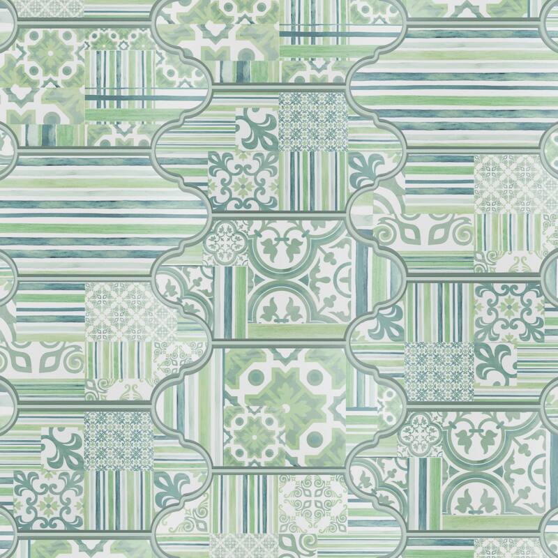 Merola Tile Royal Garden Provenzal Green 6-1/4" x 12-3/4" Porcelain Floor and Wall Tile