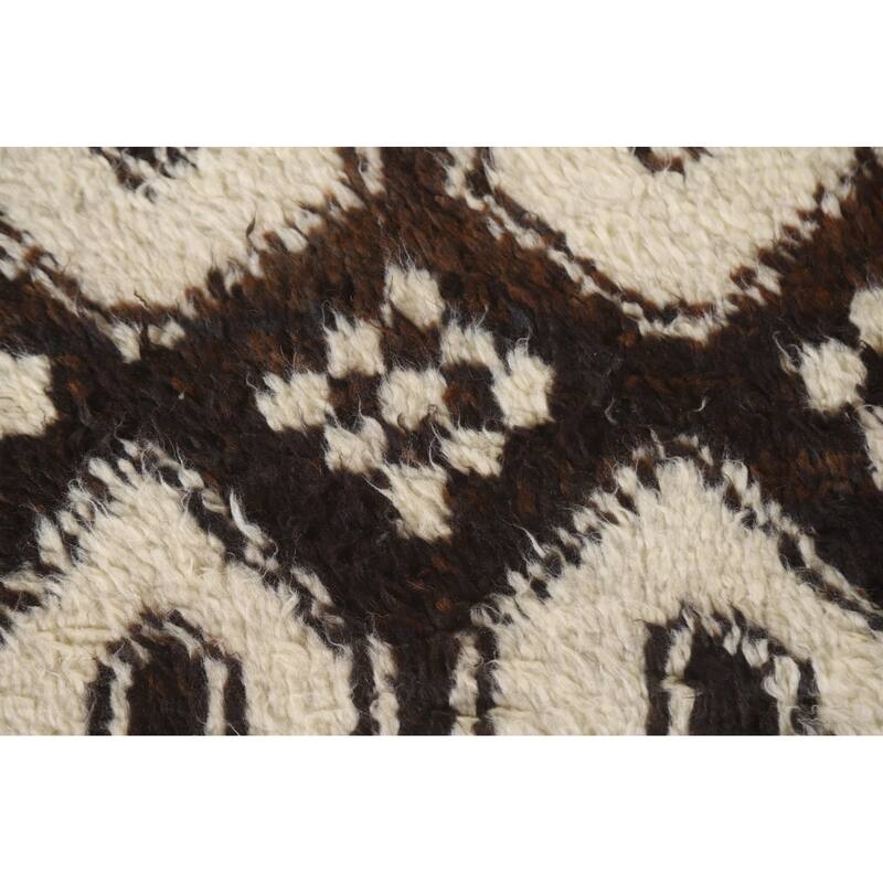 Push Anatolian Natural Dye Runner Rug Hand-knotted Wool Carpet - 3'2"x 11'4"