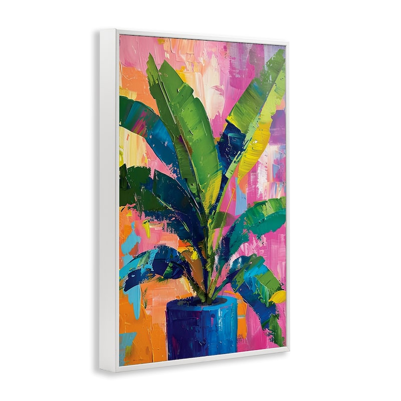 Stupell Modern Bright House Plant Framed Giclee Art Design By LSR Design Studio