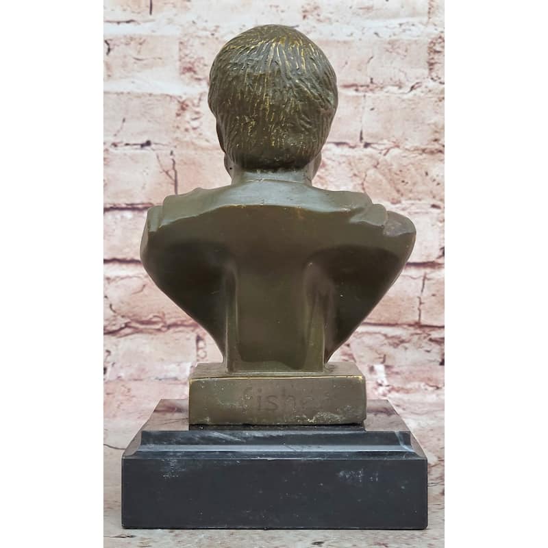 Aristotle Ancient Greek Philosopher Bronze Bust Sculpture - Clical Scholar Art
